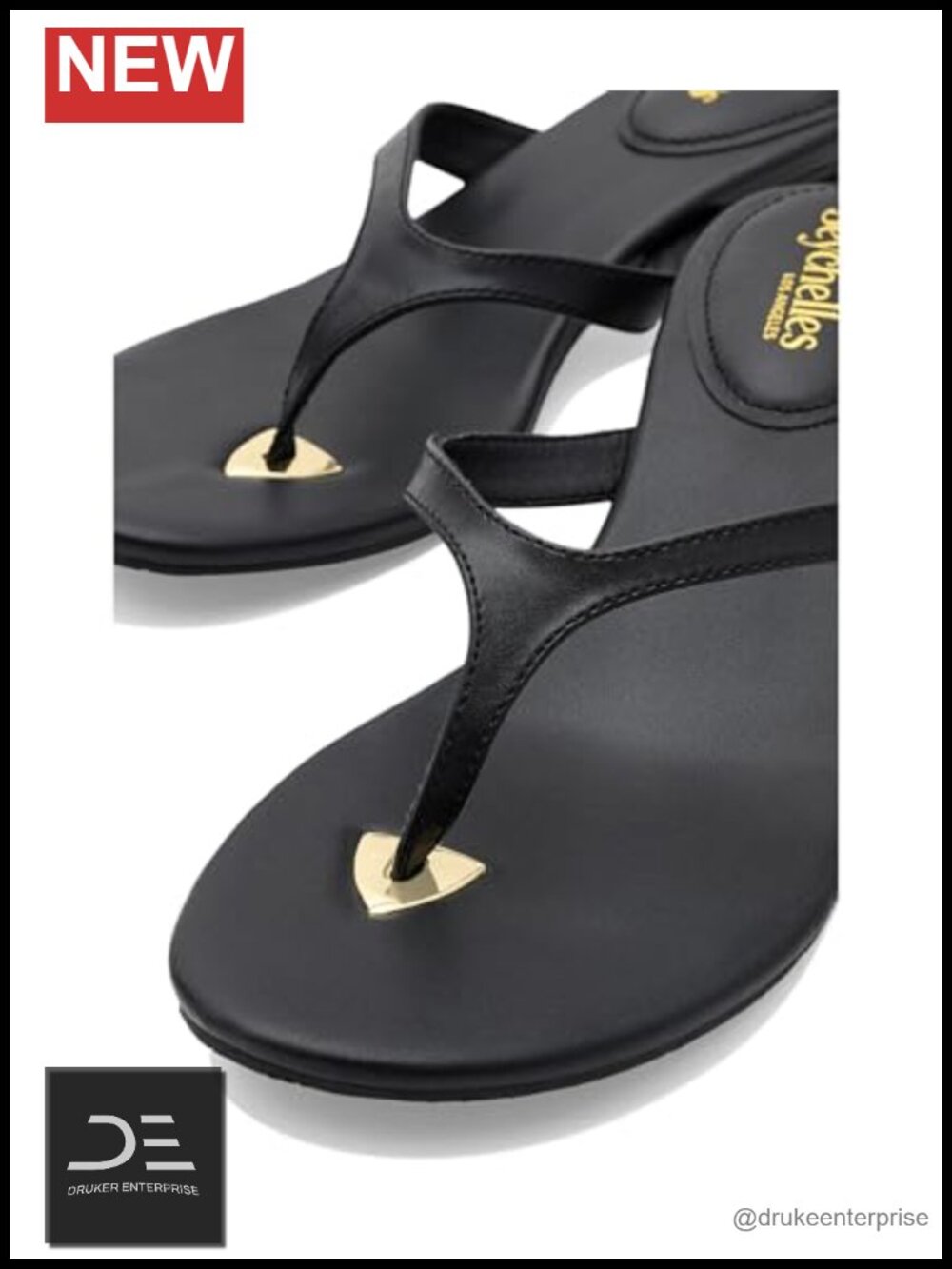 Faux Leather Kitten Heel Slide Sandals | Women's Casual Thong Sandals - Picture 5 of 6